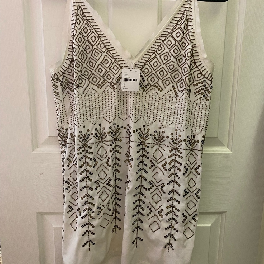 Free people white beaded dress